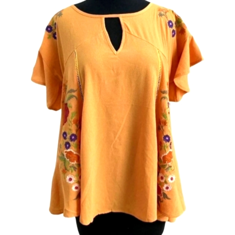She+Sky Mustard Blouse